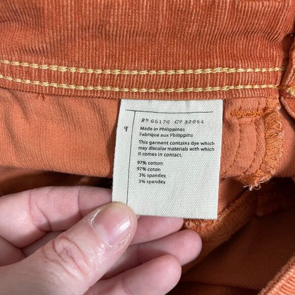 Pilcro and the Letterpress Anthropologie Orange Serif Corduroy Pants - Size 26 - Picture 6 of 9